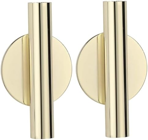 Wall Mount Vase Tube 2PCS Metal Flower Vases for Home Office Wedding