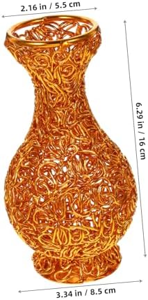 Aluminum Wire Dried Flower Vase for Home Decor