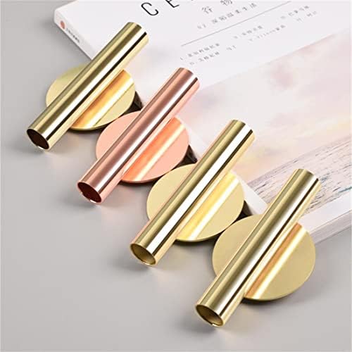 Gold Wall Decor Plant Vase Metal Tube Holder