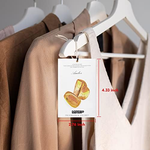 MYARO 12 Pack Amber Scented Sachets for Home and Closet