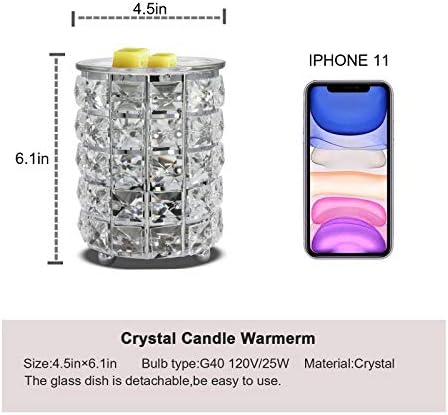 Leyoue Wrought Iron Crystal Wax Melt Warmer Electric Oil Burner
