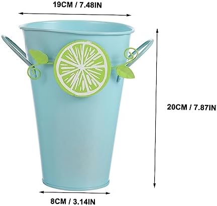 Rural Style Iron Flower Pot Bucket for Home Decor