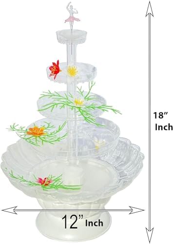 18 Inch Lighted Plastic Water Fountain for Wedding or Cake Centerpiece