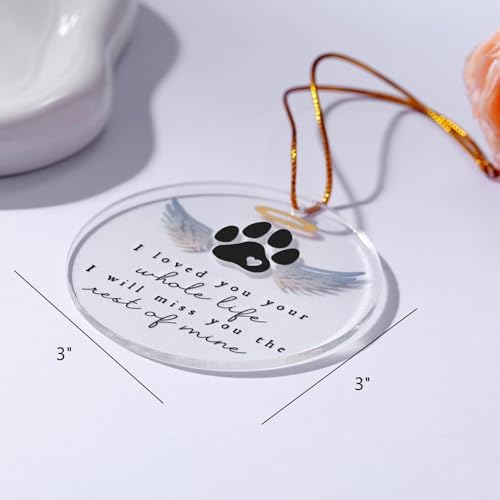 Pet Memorial Angel Wings Acrylic Ornament