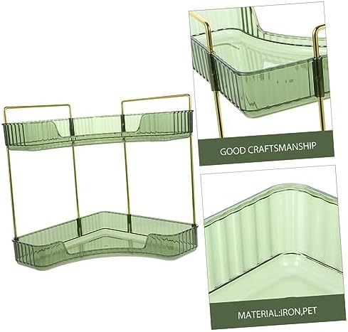 Transparent Two Corner Shelf Organizer for Bathroom and Kitchen