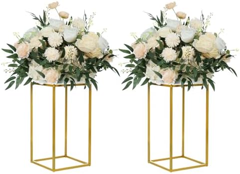 YALLOVE 2 Pack 1575 Inch Gold Wedding Flower Stand