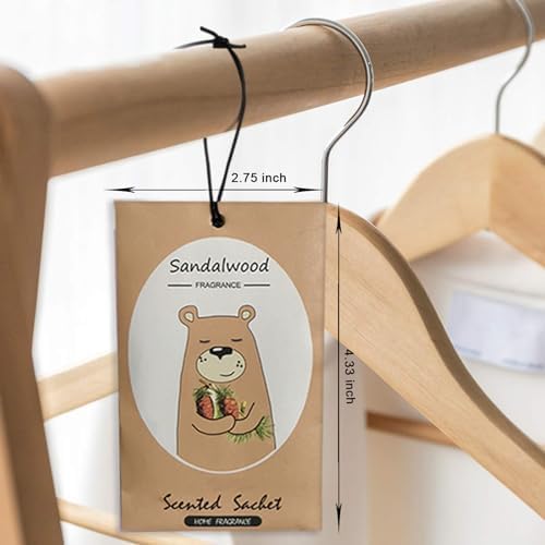 14 Pack Sandalwood Scented Sachets for Drawer and Closet