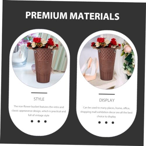 SUPVOX Retro Flower Vase Metal Pitcher for Decor