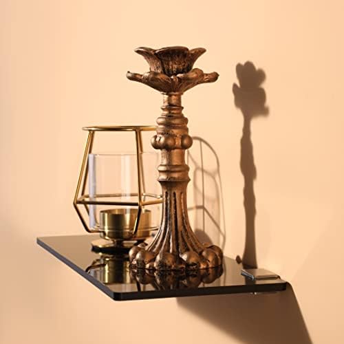 Mini Acrylic Floating Shelf 12x4 Inch Black 2 Pcs