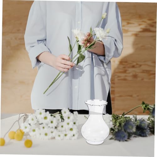 POPETPOP 4pcs Clear Hydroponic Vases for Indoor Plant Propagation Wedding Centerpieces