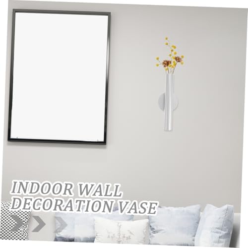 Zerodeko Wall-Mounted Metal Flower Vase Holder No Drilling Required