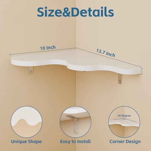 Ecowillon Cute Cloud Corner Shelves Set of 2