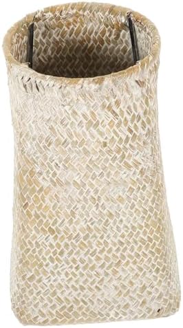Woven Seagrass Flower Vase Handmade Retro Decor