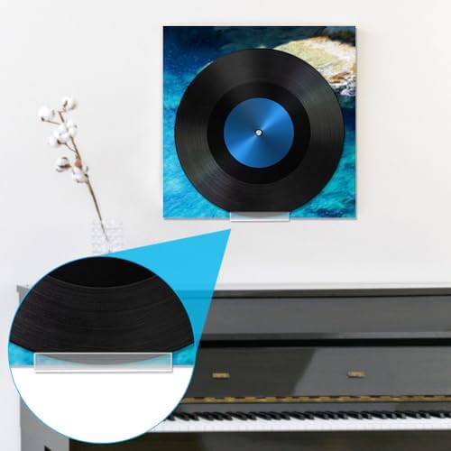 12 Pack Clear Vinyl Record Shelf Wall Mount