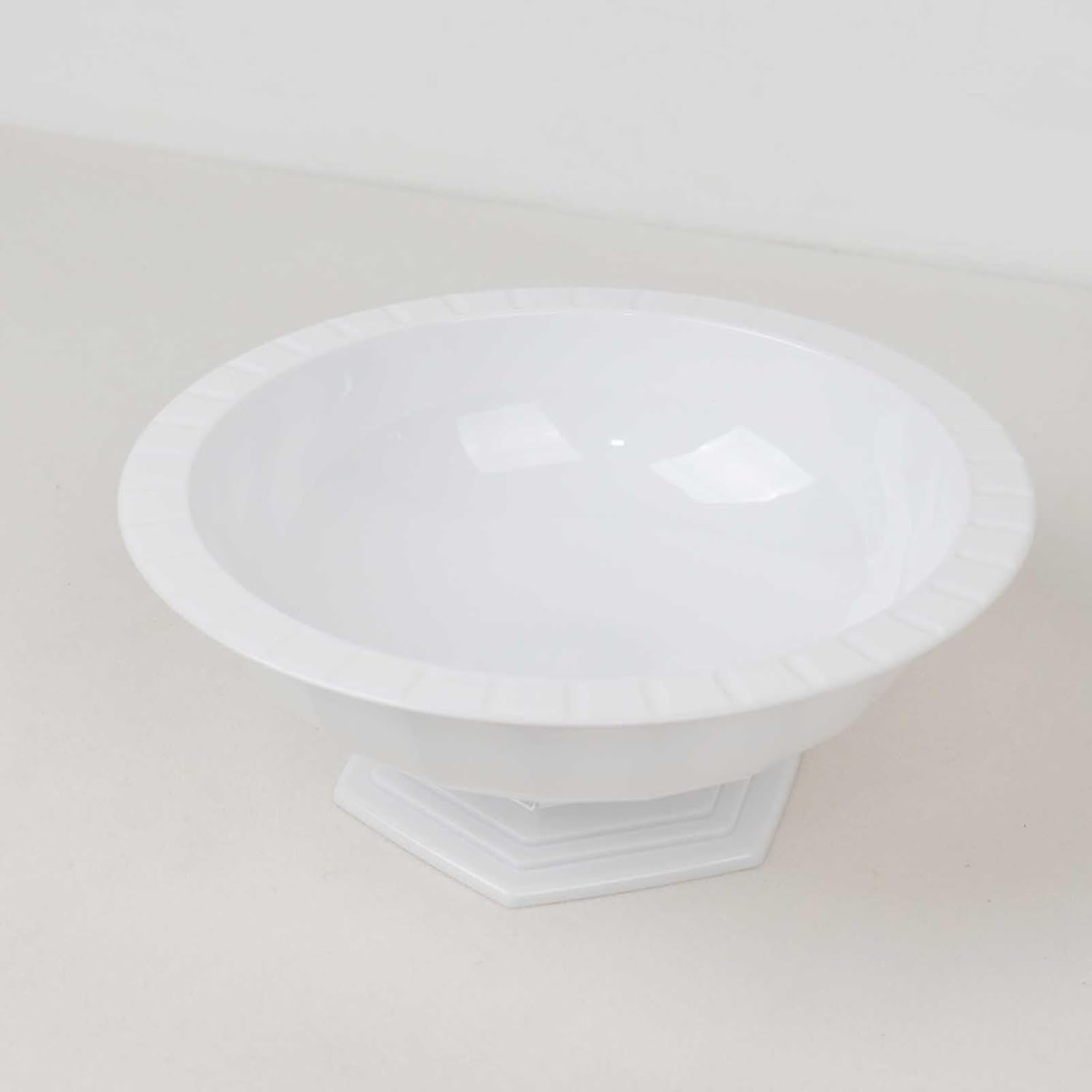 Efavormart 3 Pack White Roman Style Footed Compote Bowls