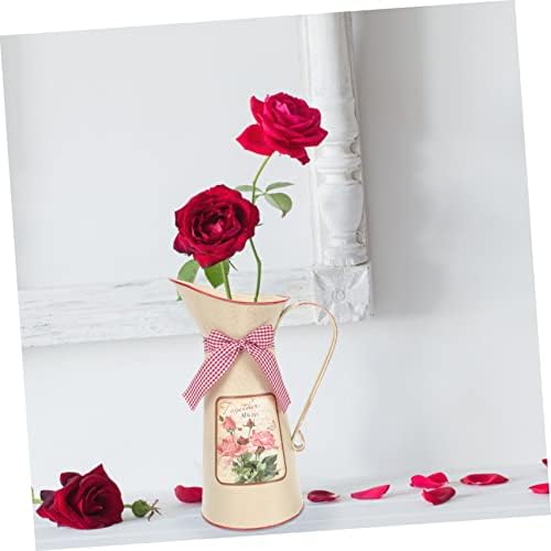 Rustic Metal Flower Bucket Vase for Home Decor 1