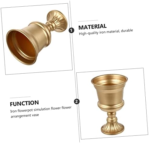 VOSAREA Metal Flower Vase for Wedding and Home Decor