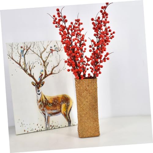 Cabilock 2Pcs Rustic Woven Flower Vase for Home Decor