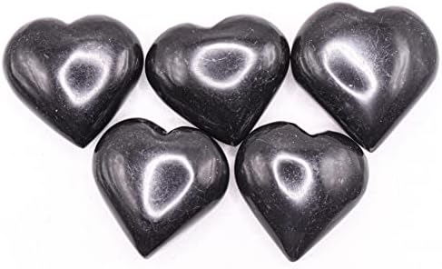 Black Onyx Heart Gemstone Crystal Mineral Specimen
