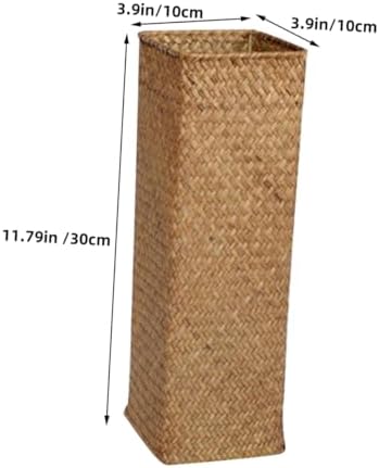 Cabilock 2Pcs Rustic Woven Flower Vase for Home Decor