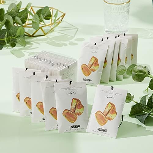 MYARO 12 Pack Amber Scented Sachets for Home and Closet
