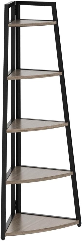 Tribesigns 70 Inch Tall Corner Shelf Grey