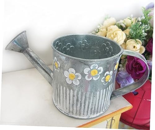 LIFKOME Rustic Tin Watering Can Flower Vase Decor