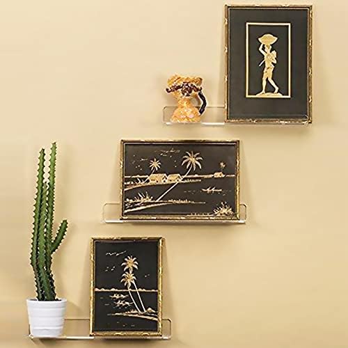 ddLUCK Acrylic Floating Shelf 2 Pack 15 Inch