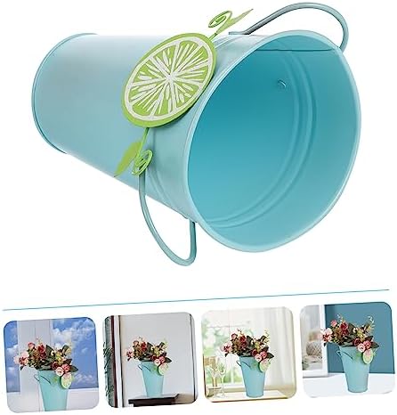 Rural Style Iron Flower Pot Bucket for Home Decor