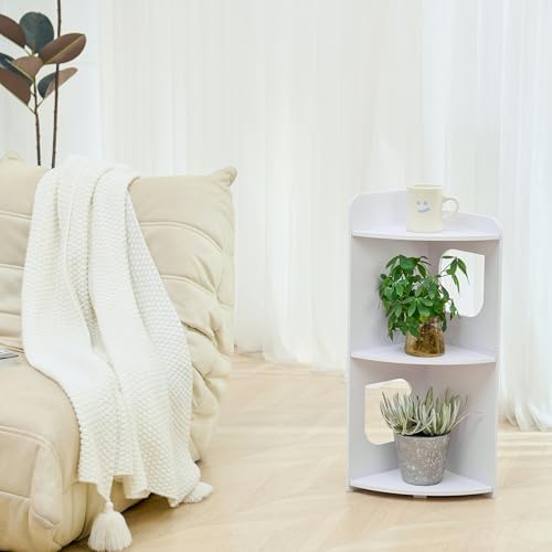 Small Corner Shelf with Waterproof Design and Multipurpose Use White