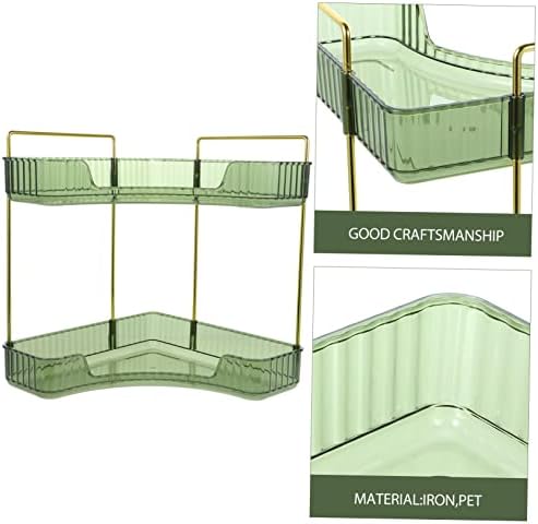 MAGICLULU Transparent Corner Shelf Dual Layer Bathroom Organizer