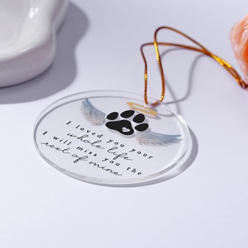 Pet Memorial Angel Wings Acrylic Ornament
