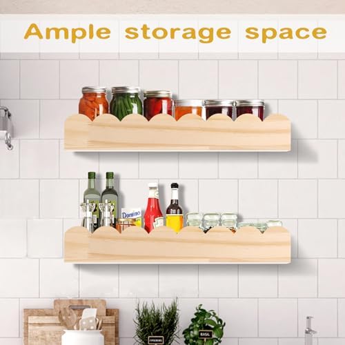 2 Pack Scalloped Floating Shelves for Kids Rooms