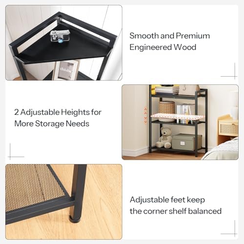 HOOBRO 5-Tier Corner Shelf with LED Light
