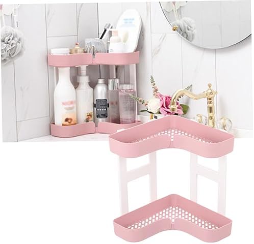 GLEAVI Corner Shelf Organizer 2-Tier Bathroom Storage Rack