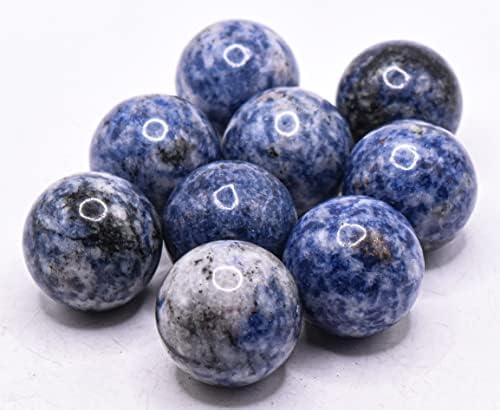 HQRP 25mm Blue White Sodalite Sphere Polished Gemstone Collectible Ball
