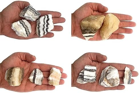 Fantasia Raw Zebra Calcite Stones 2 Lbs from Mexico
