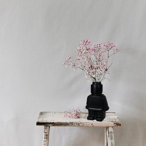 Cool Building Figures Vase for Flowers Black