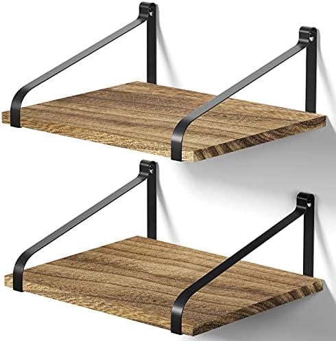 Love-KANKEI Floating Shelves Set of 2 Carbonized Black