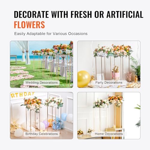 VEVOR 2PCS 315 Inch Gold Wedding Flower Stand