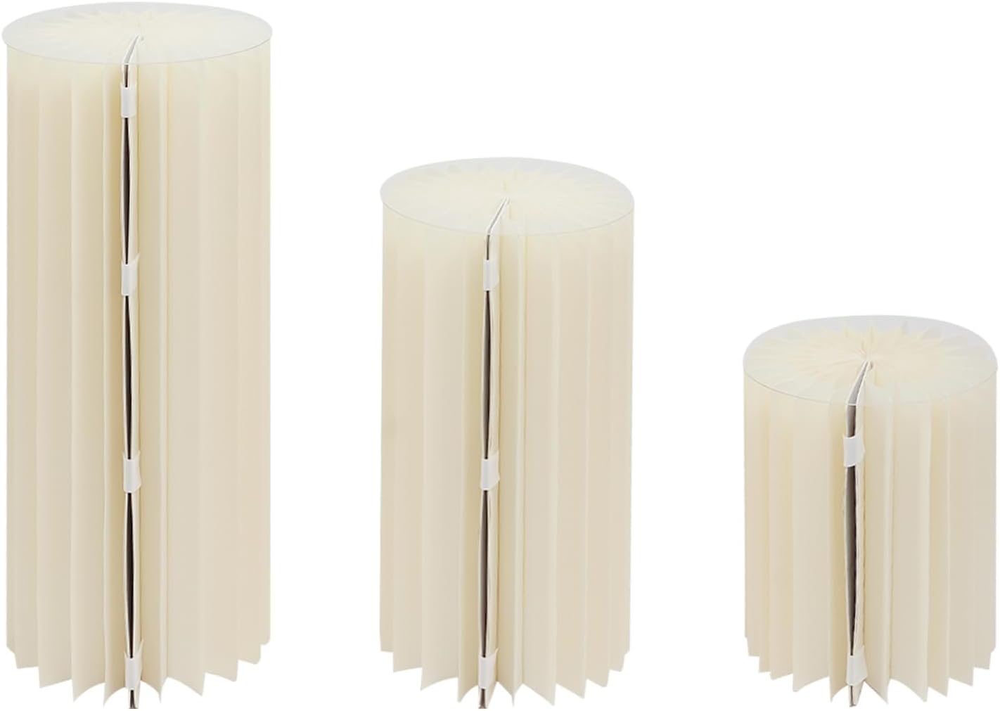3pcs Foldable White Cardboard Flower Stand Wedding Centerpiece Display