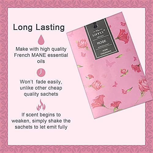 14 Packs Rose Scented Sachets for Drawers and Closets 1