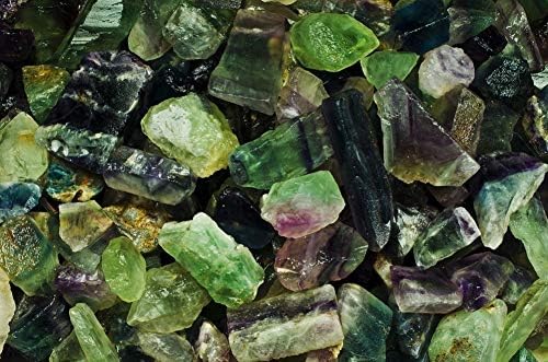 Fantasia 1 lb Rainbow Fluorite Rough Stones