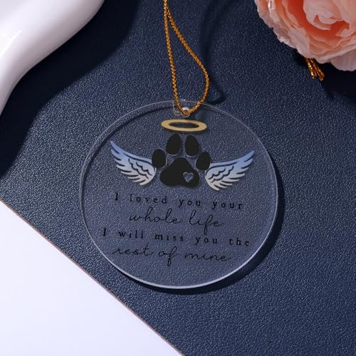 Pet Memorial Angel Wings Acrylic Ornament