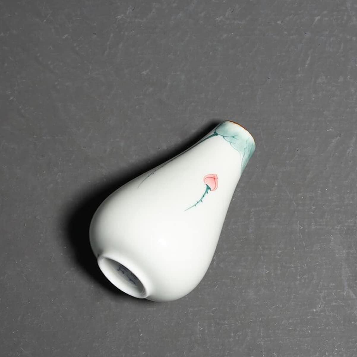 GANAZONO Unique Lotus Hand Painted Ceramic Flower Vase