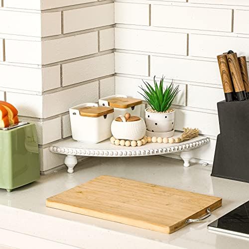 Amyhill Farmhouse Corner Shelf with Detachable Legs