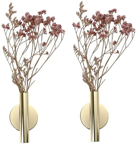 Wall Mount Vase Tube 2PCS Dried Flower Decor