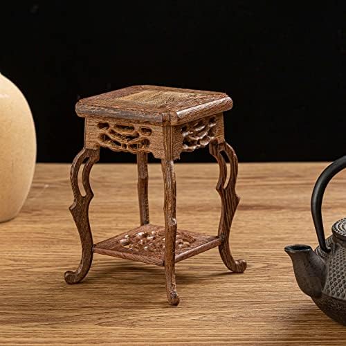 THY COLLECTIBLES Rosewood Oriental Vase Stand for Plants and Small Vases