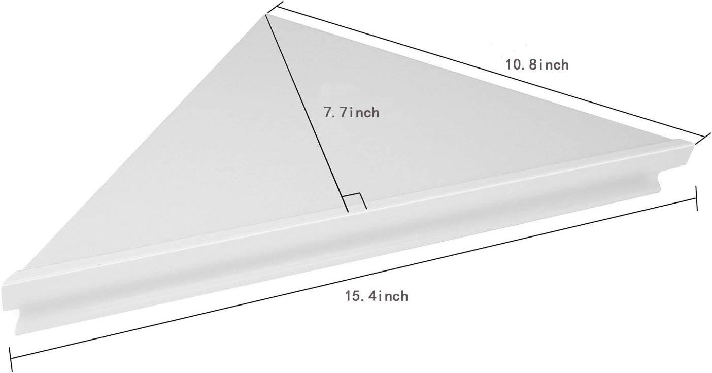 Evron Wall Mount Corner Shelf White 1 Pack