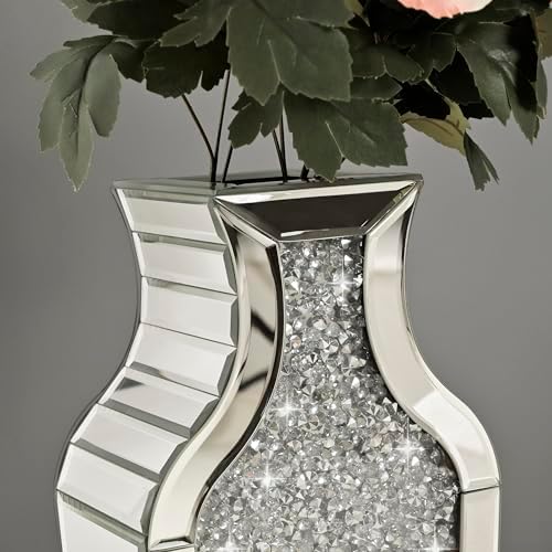 SHYFOY Tall Crushed Diamond Floor Vase 268 Inches
